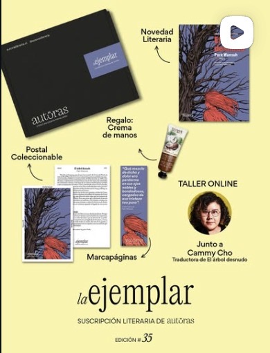 Paquete completo de Autoras. Incluye el libro, postal, marcapáginas, entre otros.