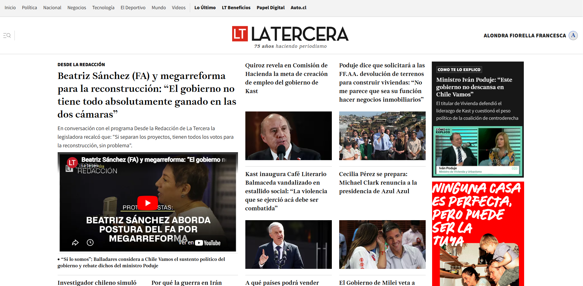 La Tercera: análisis de su transformación digital y evolución