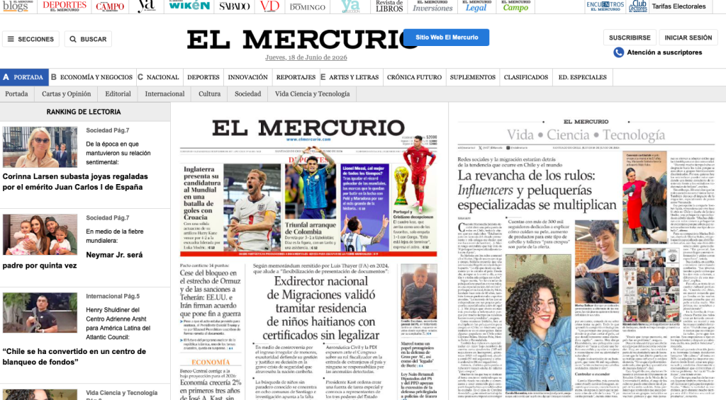 Medio digital El Mercurio