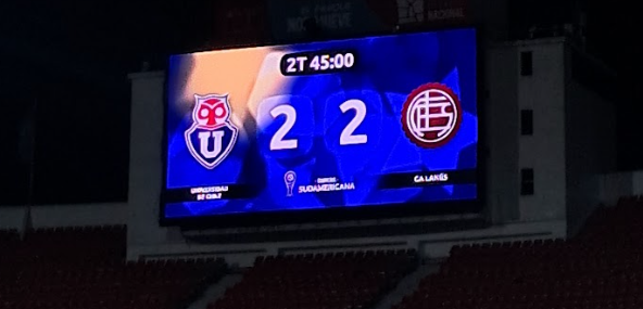 En esta imagen se muestra el resultado del partido de ida de este partido, el cual fue 2 a 2. 